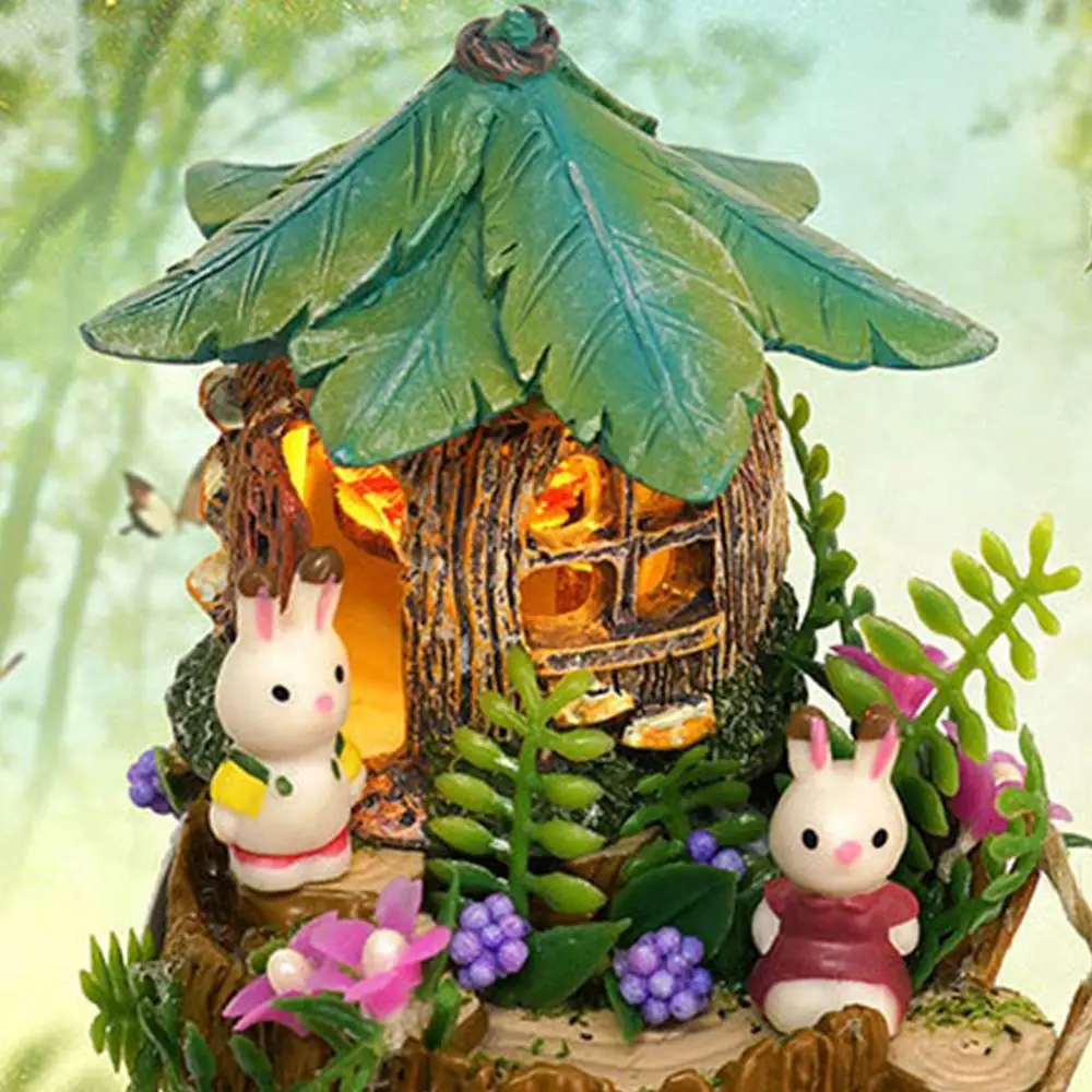 3D милая комната DIY кукольный домик Миниатюрная модель Деревянный Мини Дом игрушка вращающаяся музыка и светильник коробка С Пылезащитным чехлом Прямая поставка