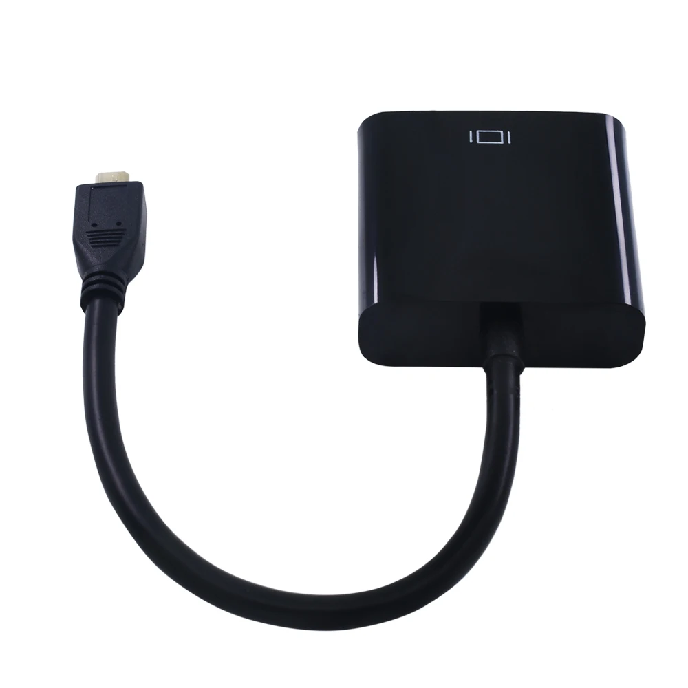 Кабель адаптер TISHRIC Micro HDMI VGA преобразователь цифрового сигнала в аналоговый