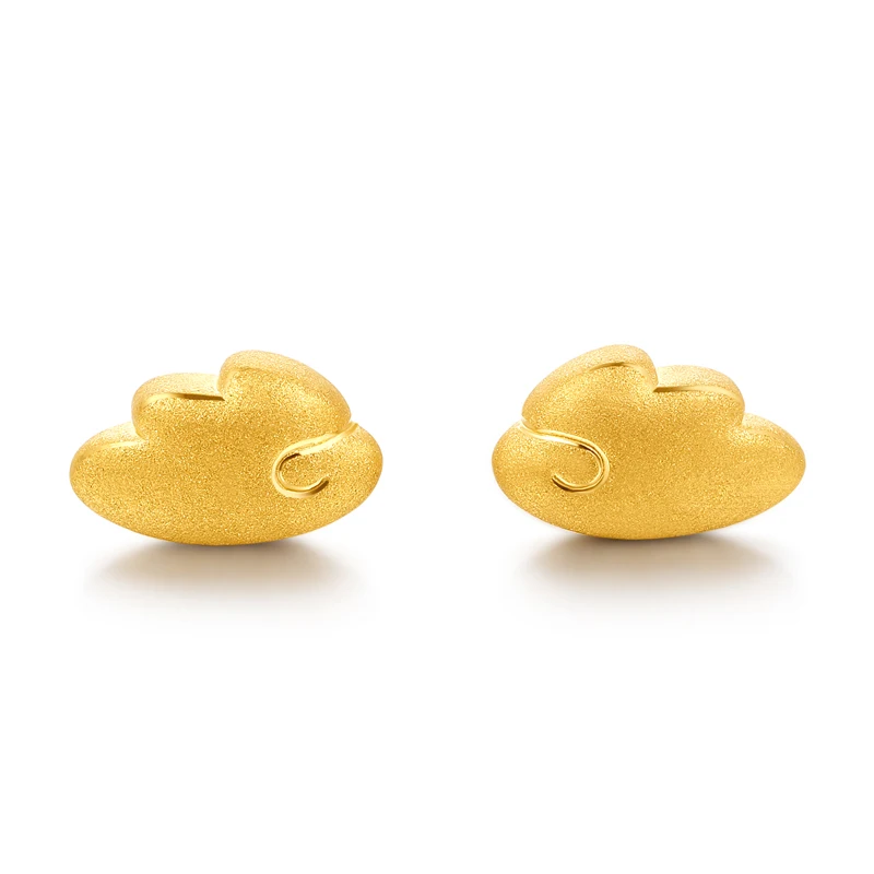 Винтажные 3D 999 24k желтые золотые серьги женские серьги-гвоздики в виде крыльев