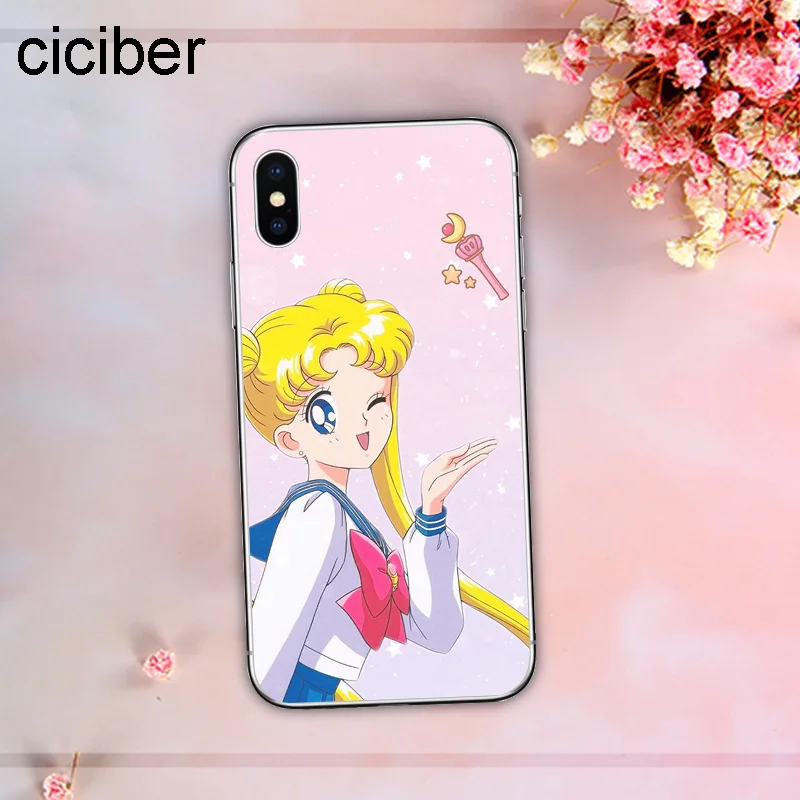 ciciber Cute Sailor Moon Cat Soft Silicon Phone Cases Cover For iPhone 11 Pro Max 2019 XR X XS 7 6 8 6s Plus 5S SE Fundas |