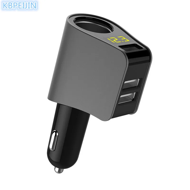 Автомобильное зарядное устройство HO 3USB светодиодный дисплей напряжения тока