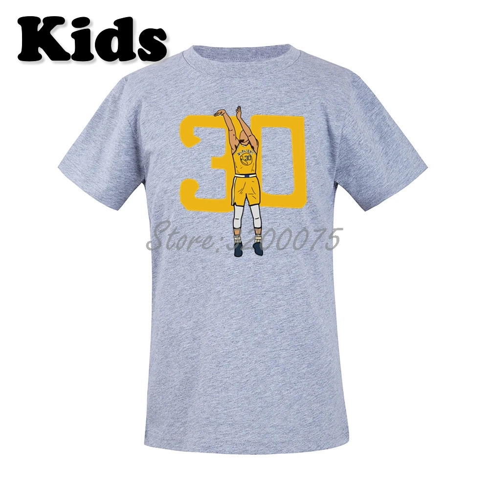 Детская футболка с надписью Stephen Curry 30 shoot movement Golden State для мальчиков и девочек