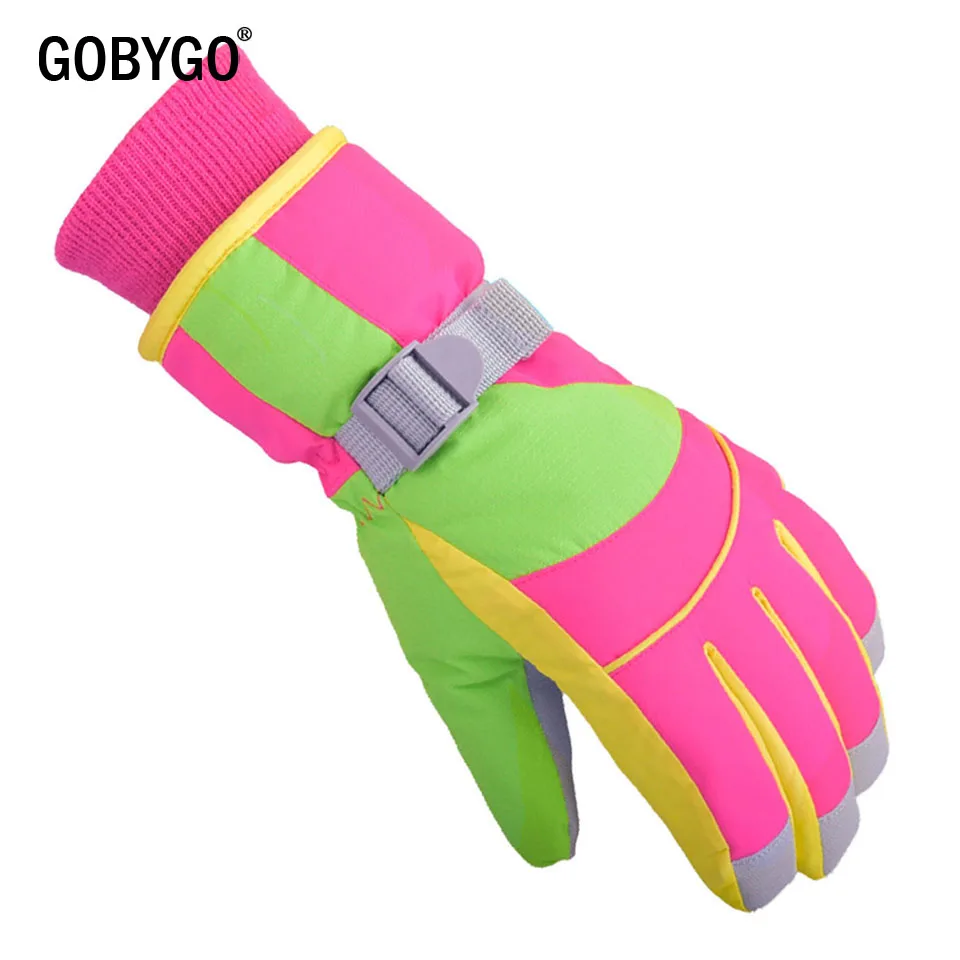 

Детские женские и мужские лыжные перчатки GOBYGO перчатки для сноуборда Зимние перчатки для снегохода мотоцикла езды ветрозащитные водонепро...