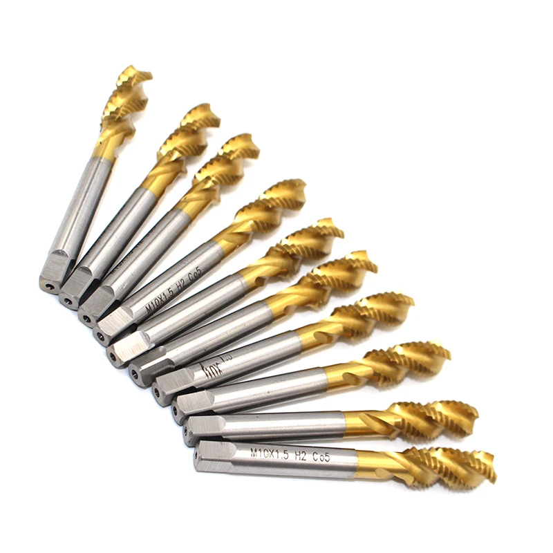 1PC Spiral Tap Titanium Plating HSS Cobalt Metric M3 M4 M5 M6 M8 M10 M11 M12 Machine Tool High Speed Steel Screw | Инструменты