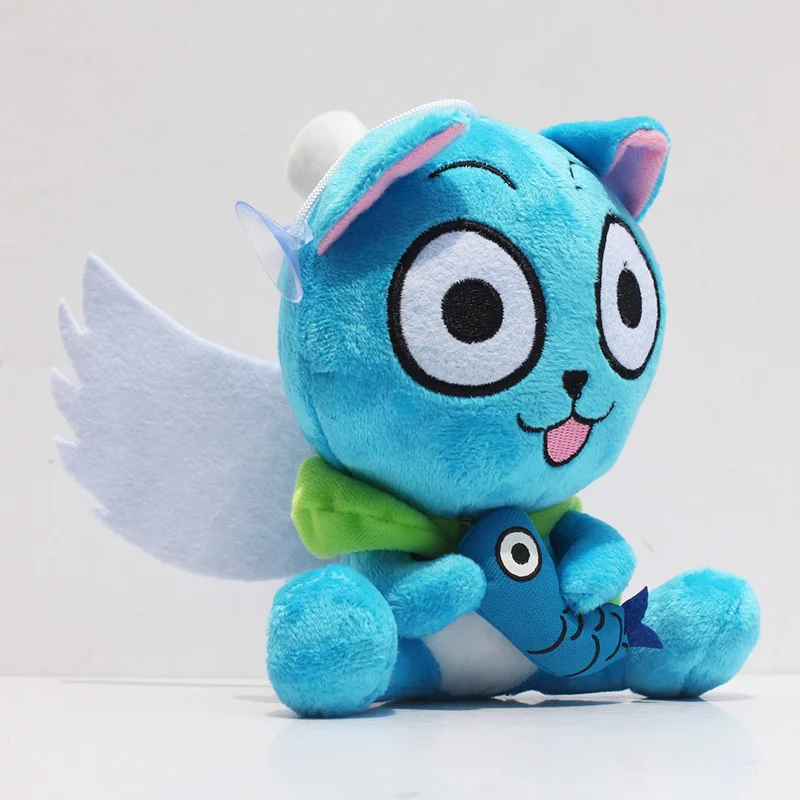 6 &quot15 см Симпатичная с плюшевая игрушка рыба рисованным аниме Fairy Tail Happy Мягкие