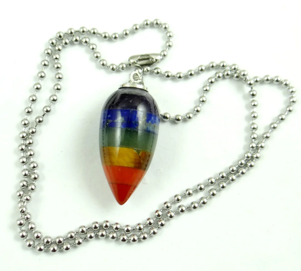 Натуральный Камень Радуга 7 Чакр Исцеление многослойный Фиолетовый Кристалл