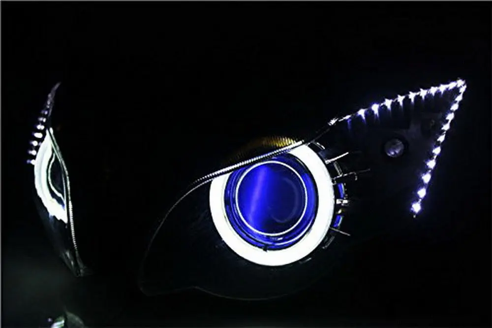 4 шт многоцветный RGB Demon Eye светодиодный devil eyes с беспроводным пультом дистанционного управления для двойных линз автомобиля мотоцикла фары проектора модернизации