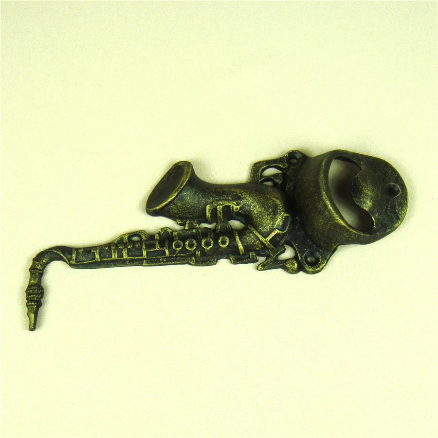 Латунный саксофон открывалка для бутылок настенный металлический Модель барная