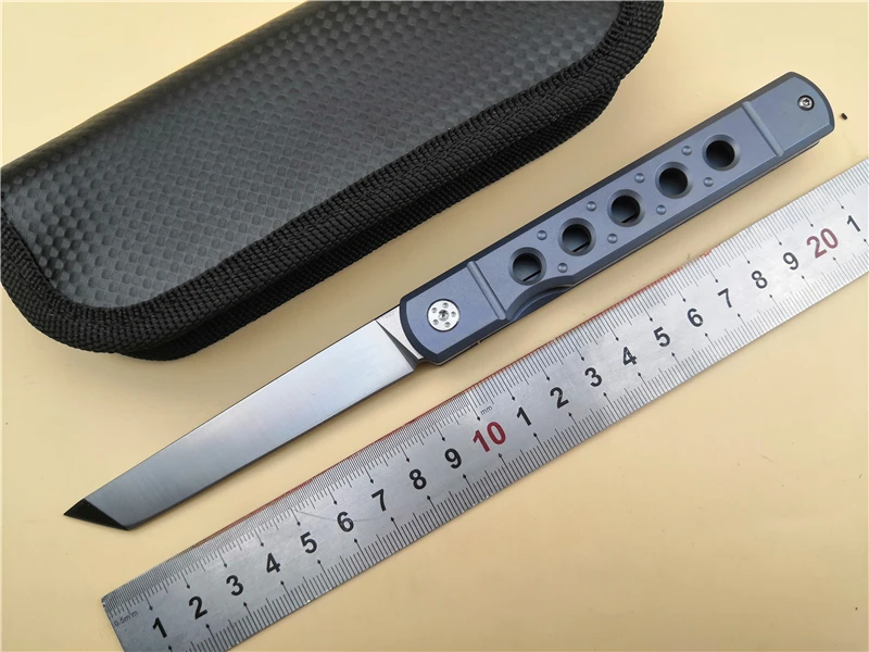 

Складной карманный нож KESIWO KS67, титановая ручка, лезвие D2, флиппер с шарикоподшипником, складной нож для повседневного использования, Походн...