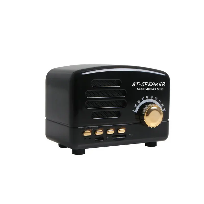 black JOYTOP Ретро Bluetooth Динамик Портативный мини Динамик s Поддержка TF карты игральные FM радио Hands-Free для телефона ПК Беспроводной Динамик s - Цвет: black
