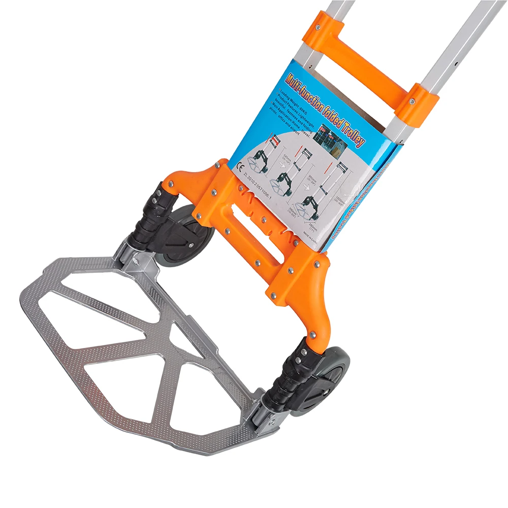 

Aluminium Folding Hand Truck Travel Baggage Utility Carts Heavy Duty Dollies