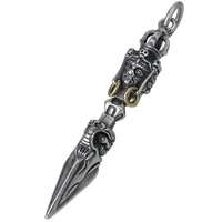 edc 925 silver with brass knife beads a pendant paracord outdoor diy decorations 925 silver with brass camping gear edc tools