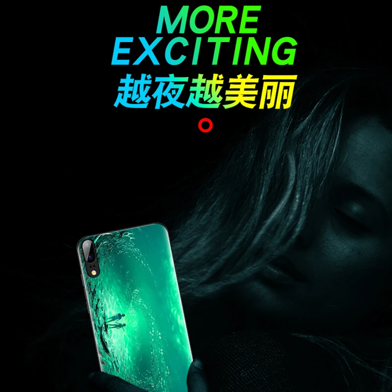 Светящийся стеклянный чехол для Huawei Mate 30 P20 Lite P30 Pro lLite роскошная задняя крышка P10