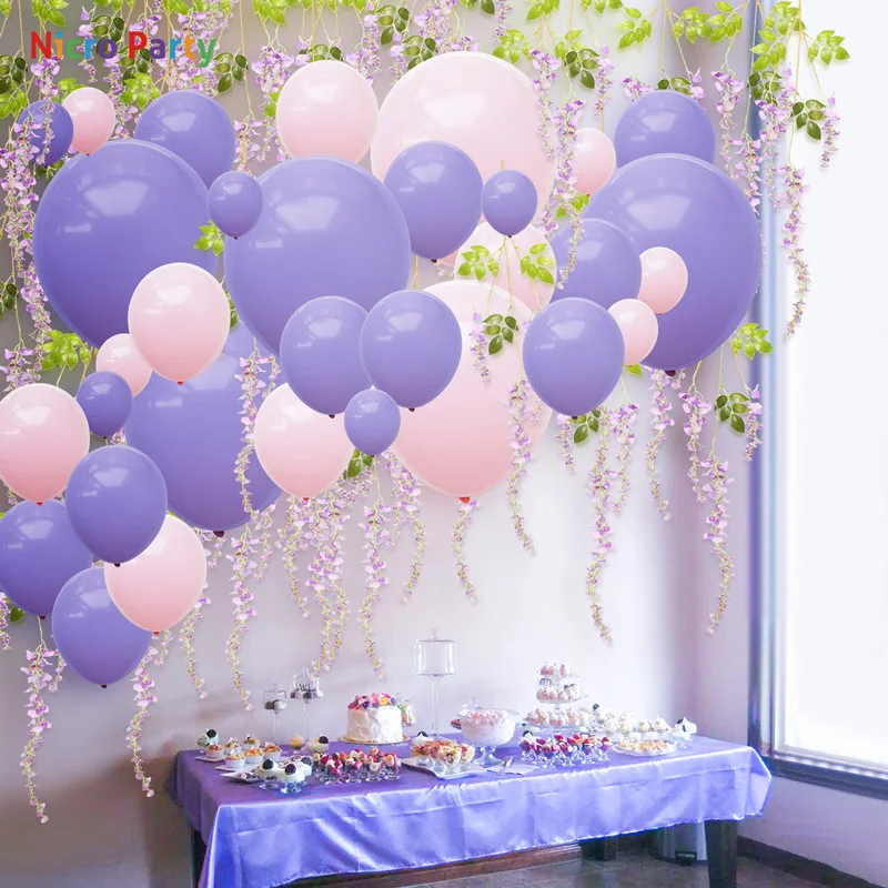 Nicro 82 шт./компл. фиолетовые розовые воздушные шары Искусственный Wisteria набор для