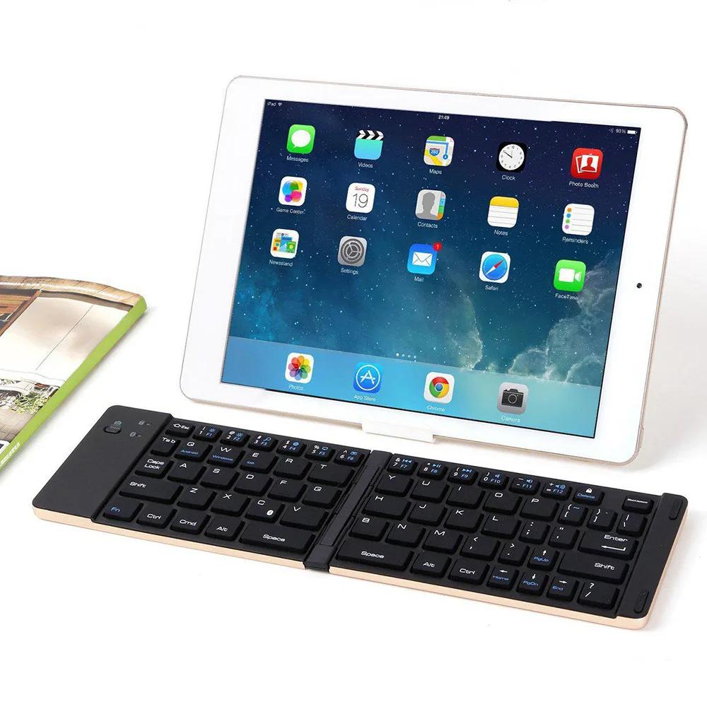 Светильник с клавиатурой и удобная складная клавиатура Bluetooth 3 0 беспроводная BT