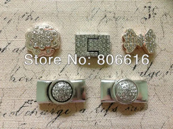 

(Match To 15MM/w Leather Rope) 20Pcs Alloy Leather Rope Magnetic Clasps Hooks Jewelry Accessories Findings