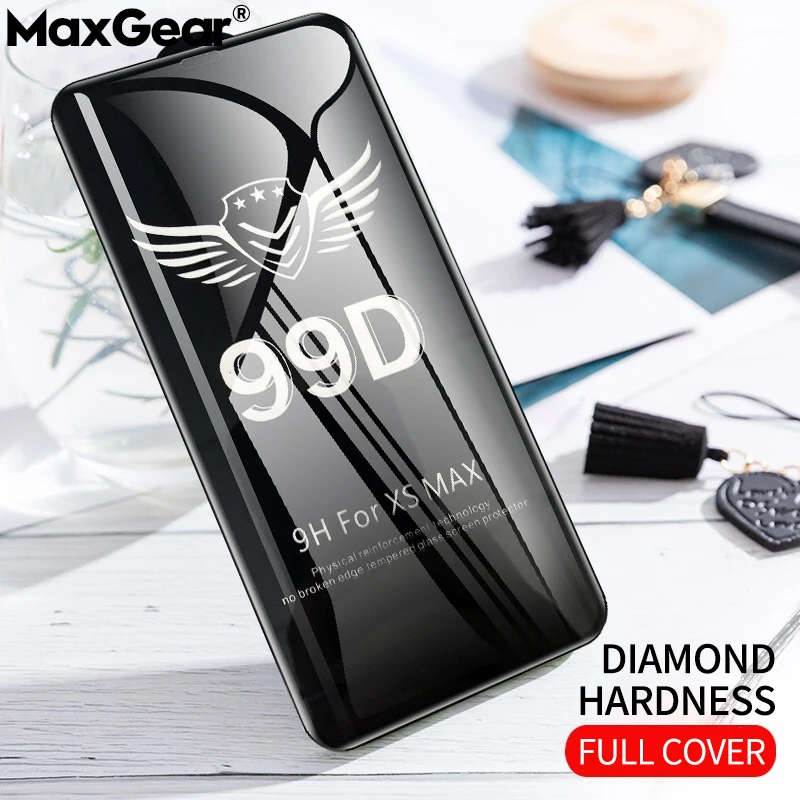 99D закаленное стекло для iPhone X XR XS MAX полное покрытие края 6 S 7 8 Plus Защитная пленка
