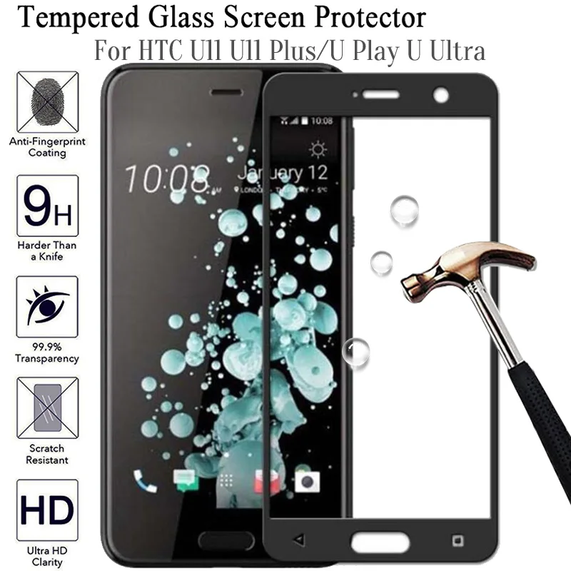 Закаленное стекло для HTC U11 U Ultra Play Plus защитная пленка защита экрана полное