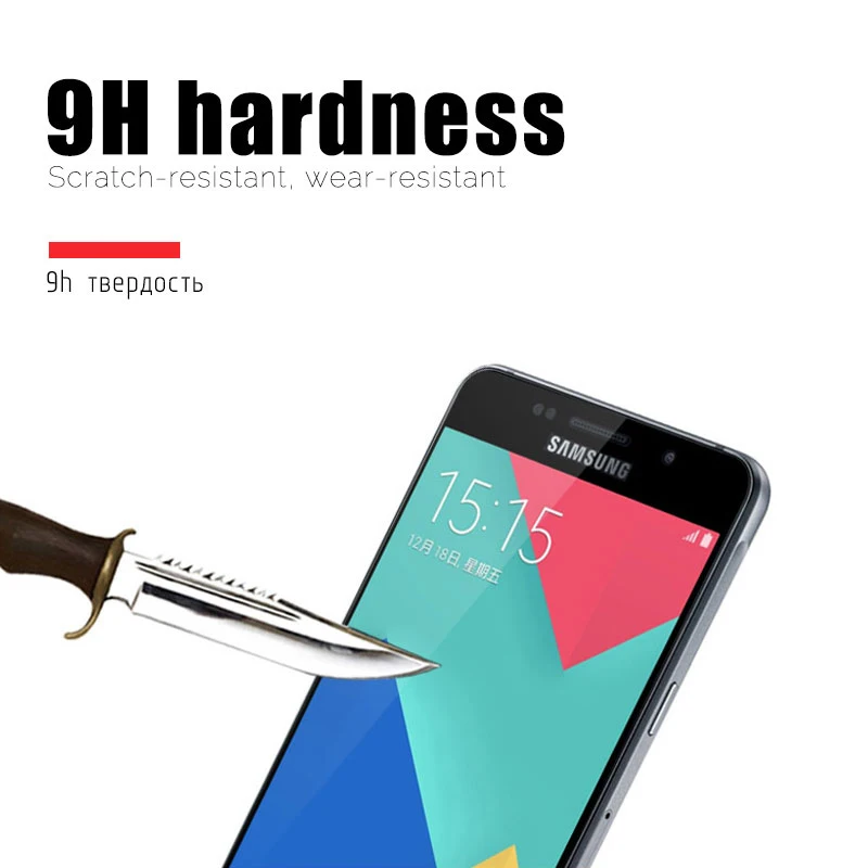Защитное стекло закаленное 9H для Samsung Galaxy A6 A8 Plus 2018 J3 J5 J7 2016 2017 J530FM J730FM J4 J6 |