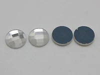50 clear faceted round flatback glass crystal rhinestone gems 12mm no hole