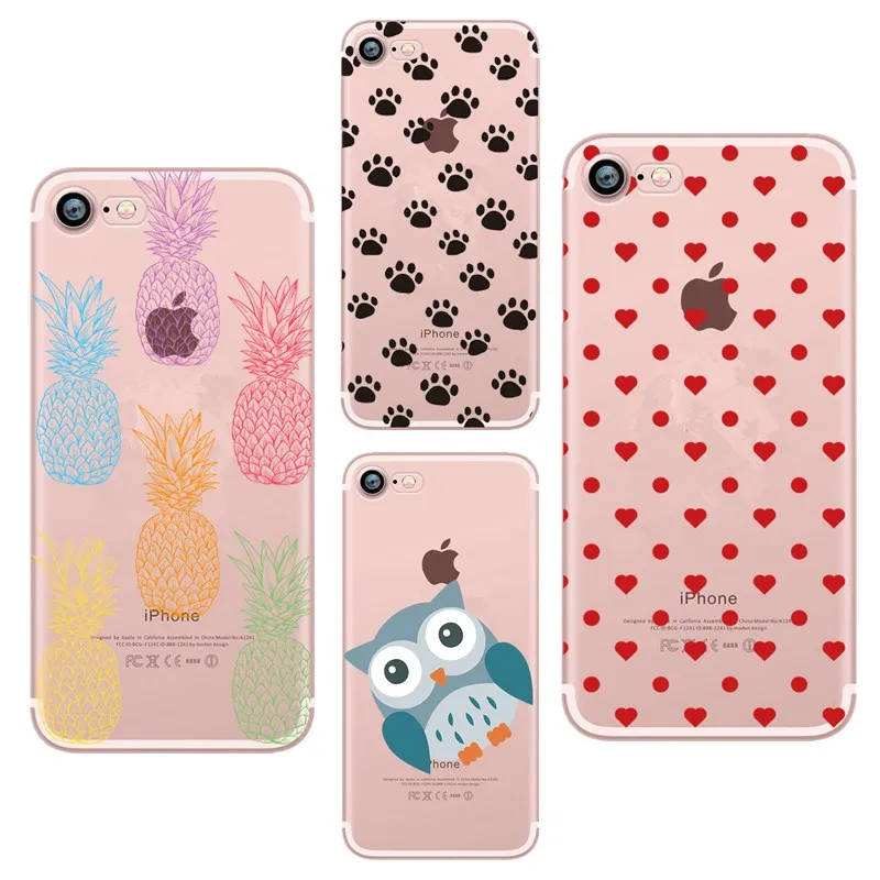 SICOOTE CDG сердце телефон сумка чехол для iphone 7 coque 5s 6s 8 TPU Мягкий funda plus X capinha |