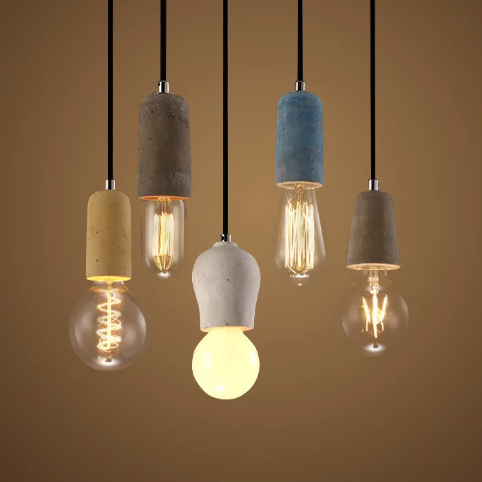 Современный цементный подвесной светильник для коридора выставочного зала