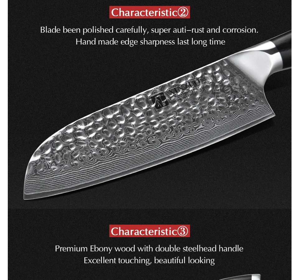 XINZUO 4 шт набор кухонных ножей 67 слоев дамасской стали нож шеф-повара Santoku кухонные ножи из нержавеющей стали столовые приборы