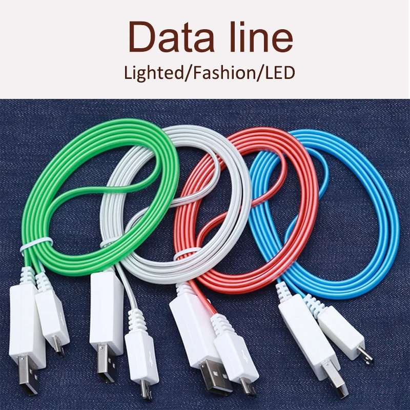 Светодиодный кабель Micro USB для телефонов Samsung HTC Android|Кабели передачи данных| |