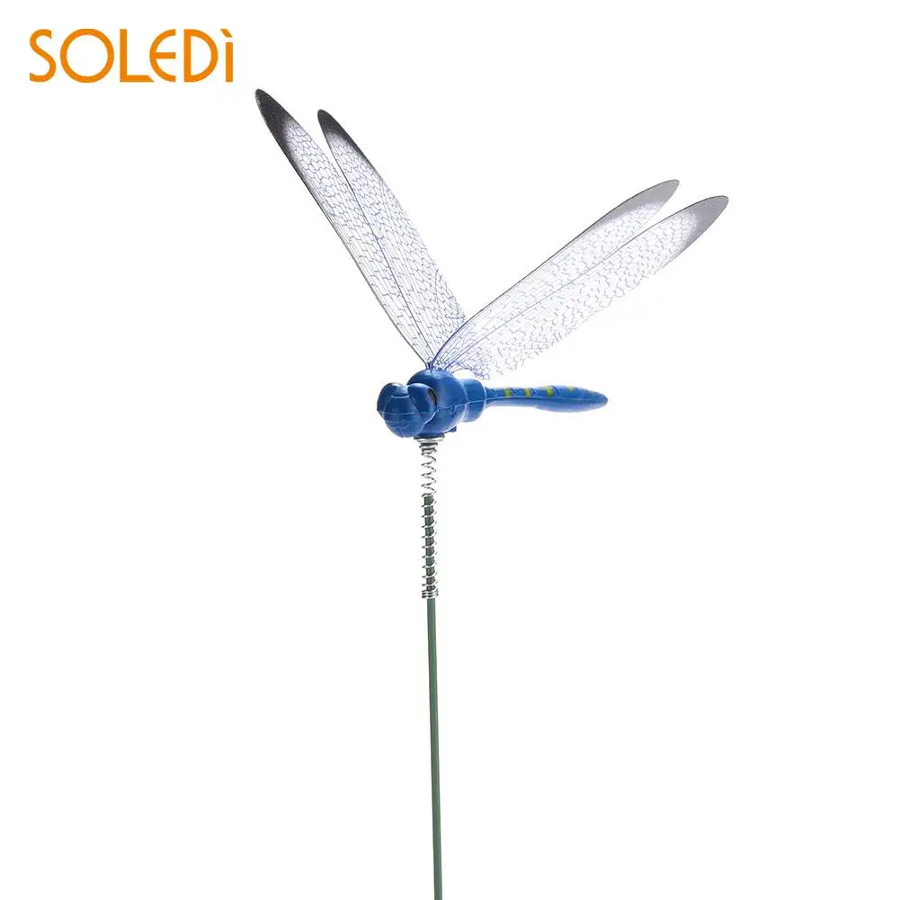 Dragonfly 2 шт. искусство для сада 3D двойное украшение двора газона креативный