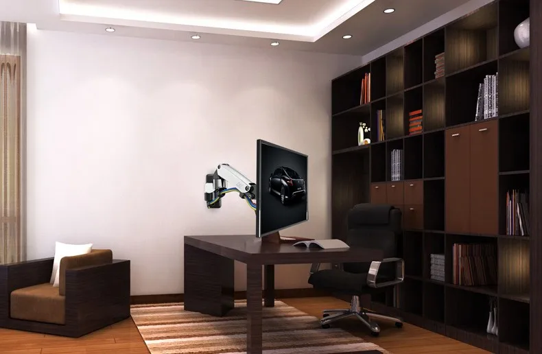 NB F150 2-7 кг 100x100 soporte монитор настенный экран алюминиевый хороший газовый пружинный воздушный пресс 1"-27" ТВ настенный кронштейн держатель