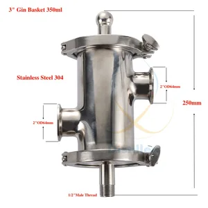 Трехзажимная корзина для джина 3 дюйма (OD91mm), корзина для ароматов объемом 350 мл. Домашняя Дистилляция. Дистиллекс.