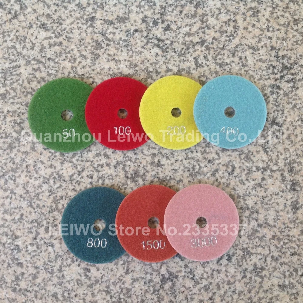 Алмазные влажные полировальные колодки 4 дюймов гранитный мрамор камень