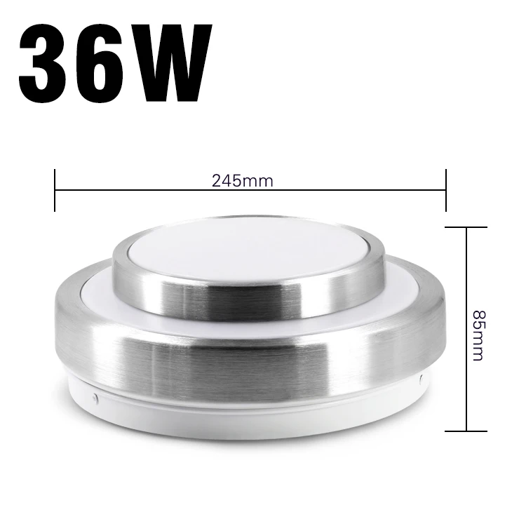 36W Diameter 245mm EnwYe 12 Вт 24 Вт 36 Вт 45 Вт Светодиодный светильник светодиодный потолочный светильник алюминиевая акриловая высокая яркость 220V 230V 240V светодиодный чип нет необходимости водитель - Цвет корпуса: 36W Diameter 245mm