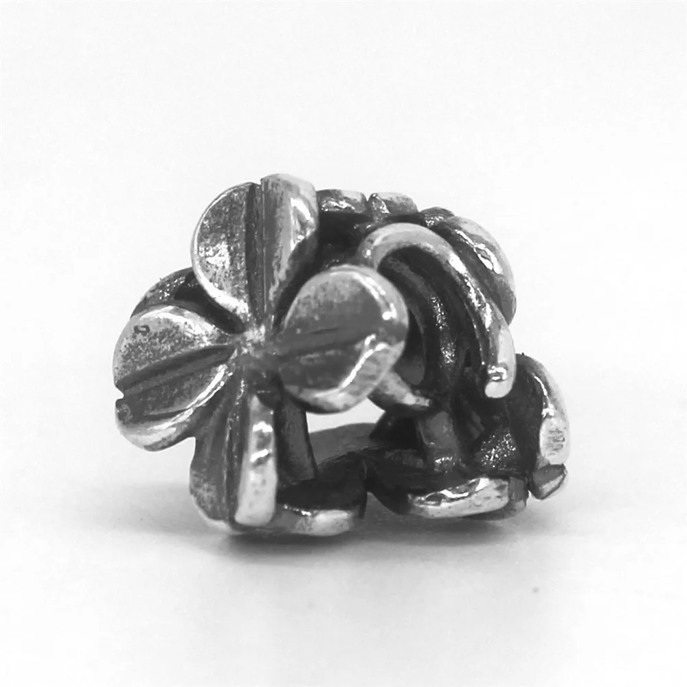 Омела изделия из натуральной 925 пробы серебра в форме счастливого клевера цветок