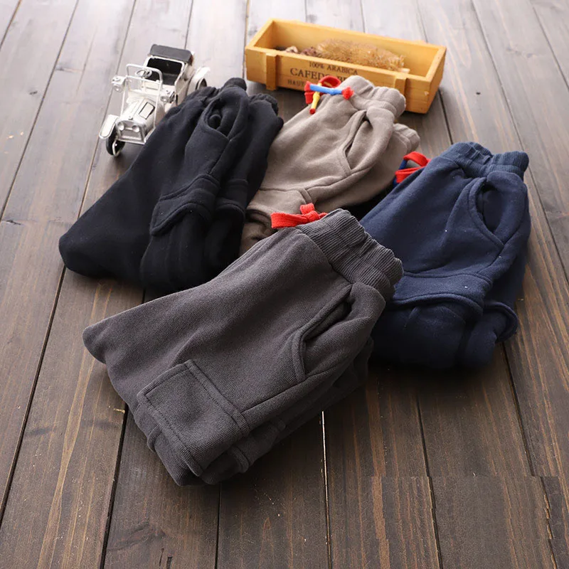 Штаны для маленьких мальчиков модная детская одежда осенне-зимние детские брюки