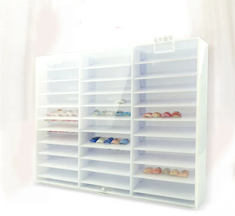 Маникюрные инструменты коробка для хранения пустой прозрачный дизайн ногтей