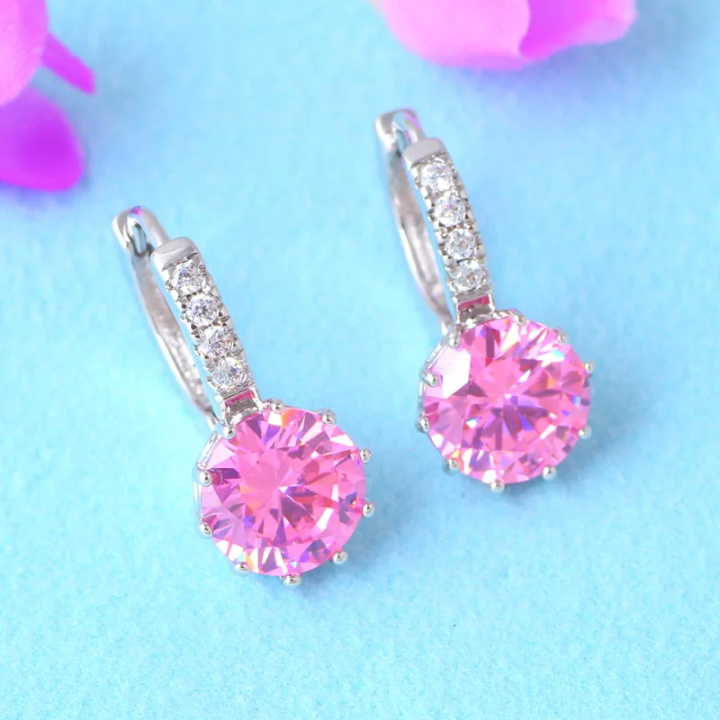 Привлекательные розовые модные ювелирные изделия из Кубического циркония