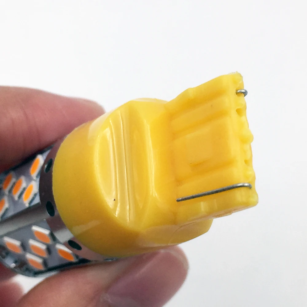 YSY 1X 1156 BAU15S 7440 LED Canbus Error free BA15S P21W S25 3030 35SMD Auto Brake Reverse Lamp DRL Rear Parking Bulbs Yellow | Автомобили