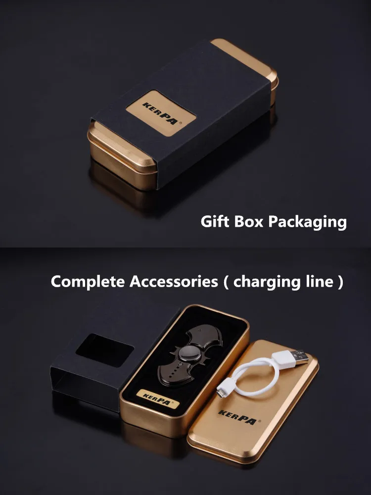 Fidget Spinner 2 In 1 Electronic Cigarette Iighter Hand Zinc Alloy Glowing USB Adult Best Gift Decompress Toy | Игрушки и хобби