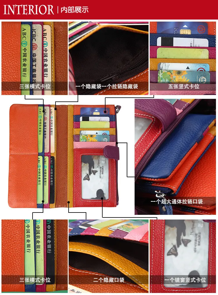 Yufang, кошелек из натуральной кожи RFID, Женский кошелек с застежкой на молнии, кошелек из натуральной кожи, длинный женский кошелек, женские кошельки, женская мягкая сумка-клатч