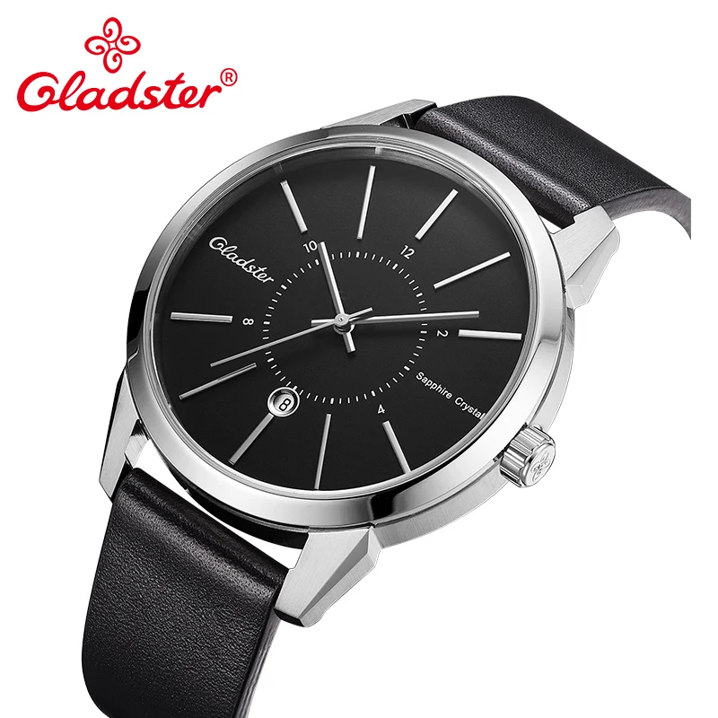 Спортивные часы Gladster MIYOTA2115 с кожаным сапфиром кристаллический календарь мужские