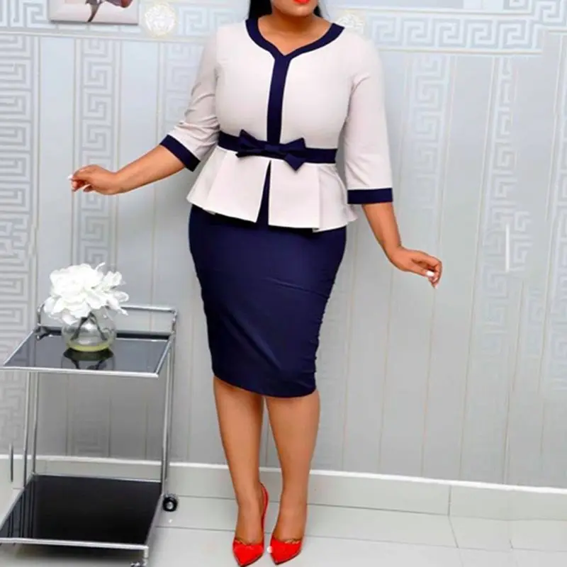 Женские офисные комплекты африканская модная блузка с рюшами элегантные наряды