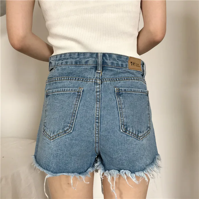 Джинсы с высокой талией женские летние свободные широкие шорты 2019|Женские шорты|