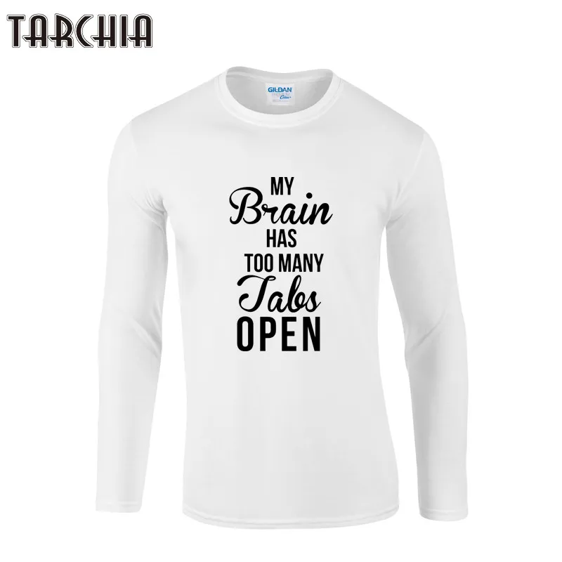 TARCHIA Мужская футболка модная брендовая одежда мужская с длинным рукавом