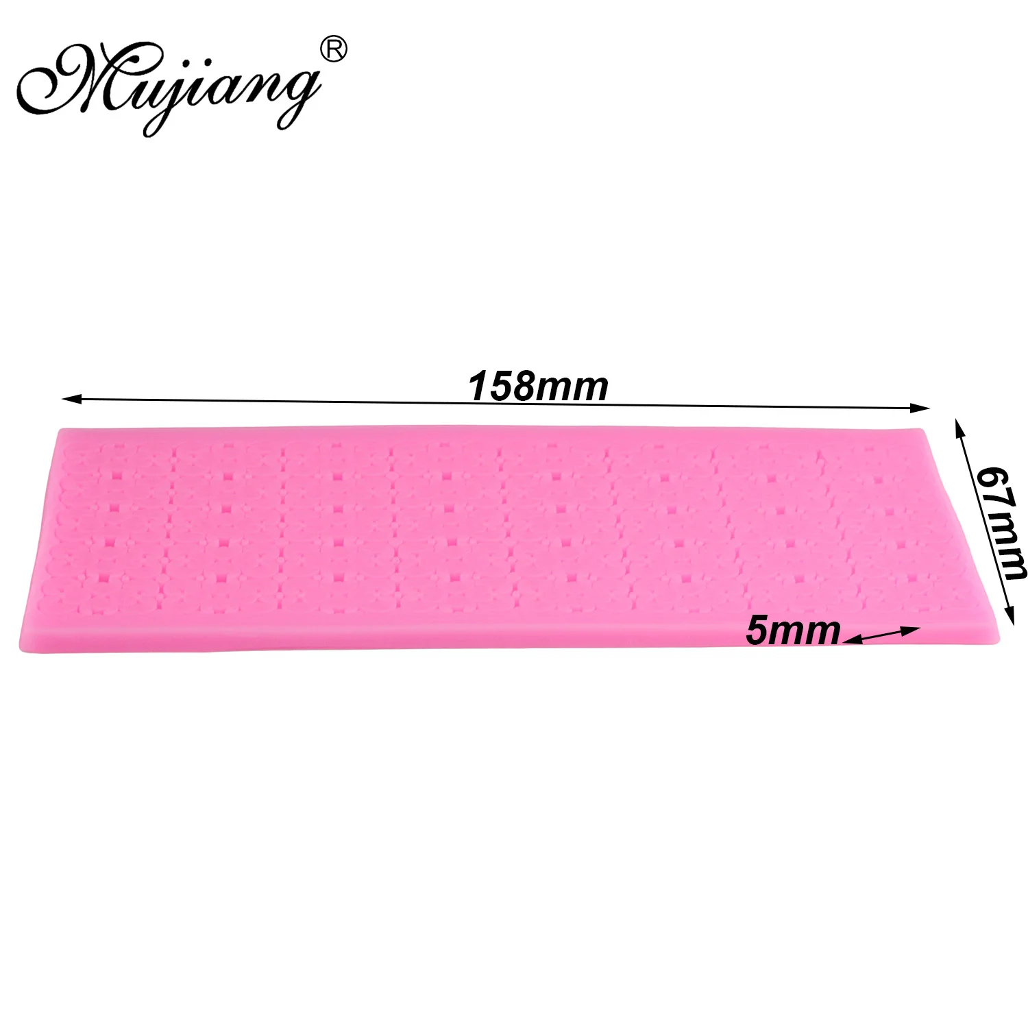 Mujiang цветок кружево силикон коврик из сахара торт границы инструменты для