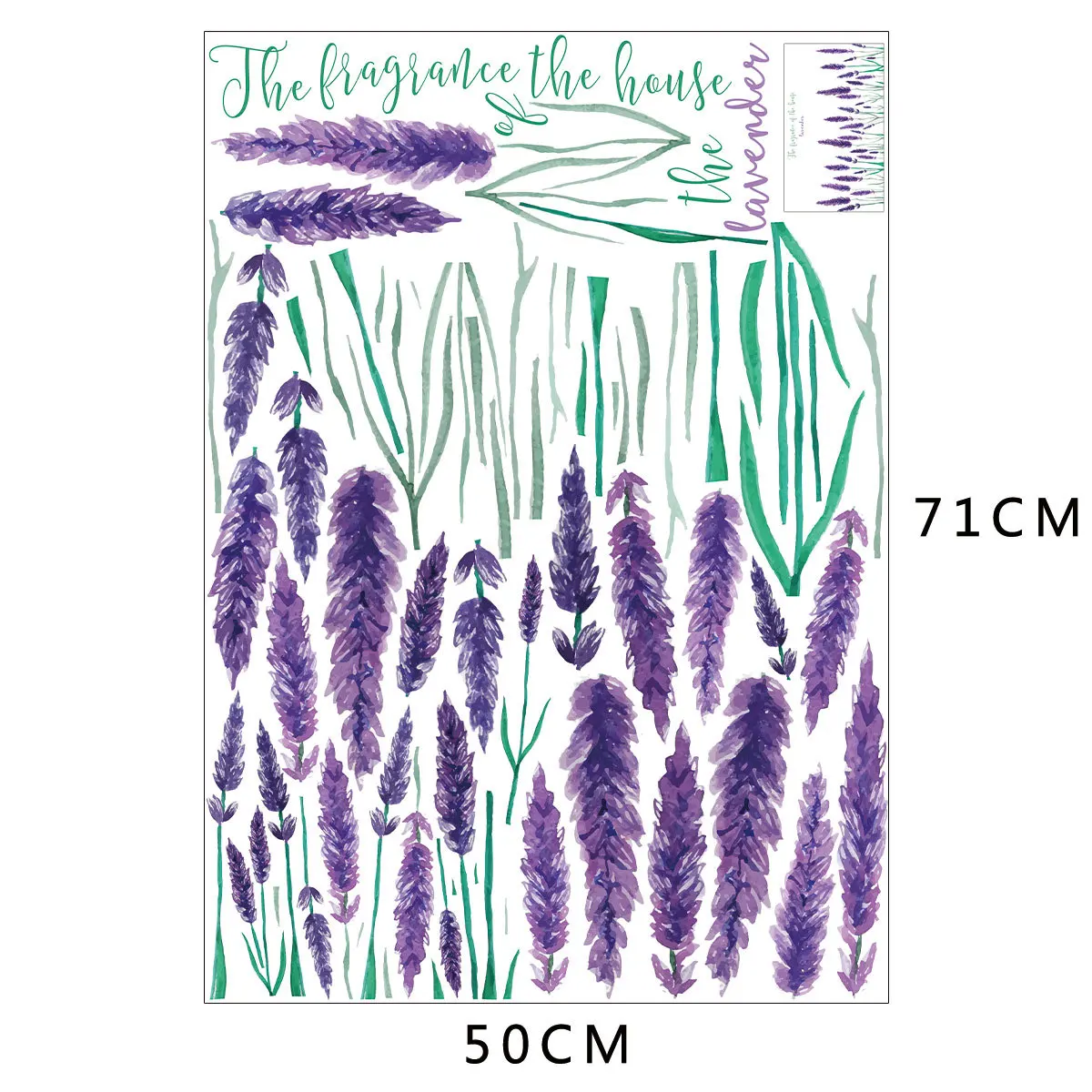 1 шт. настенная наклейка виниловая для гостиной украшения дома лавандовые цветы