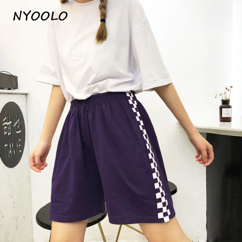 Шорты NYOOLO в клетку для мужчин и женщин Дизайнерские повседневные Прямые Штаны