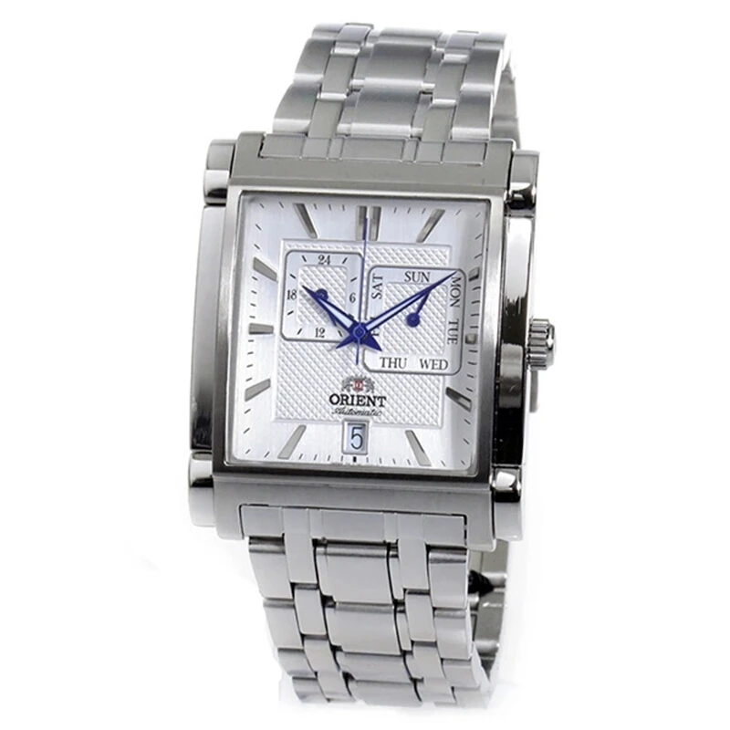 ORIENT часы квадратный циферблат стальной ремень автоматические механические