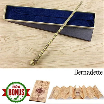 Металлический сердечник Newt Wand Grindelwald Wand с фантастическими животными палочки, где найти их волшебная палочка Рождественский подарок с коробкой - Цвет: Bernadette