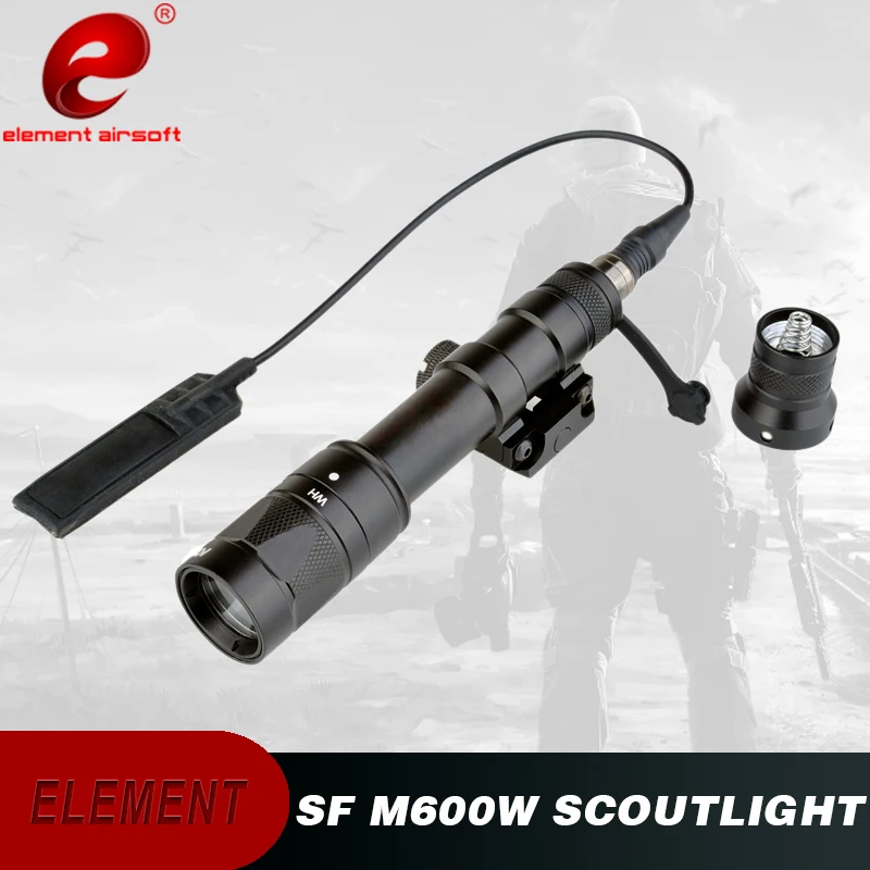 Element Tactical Flashlight M600 Surefir Airsoft Gun Light Strobe Flashlight M600W Hunting Rifle Torch Lamp Weapons Light EX377